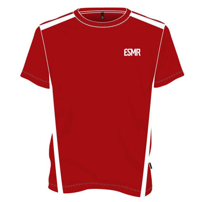 Image de T-shirt col rond deux tons - Education physique (Rouge et blanc)